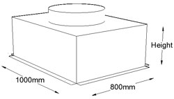 1000mm x 800mm Top Entry Grille Box