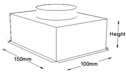 150mm x 100mm Top Entry Grille Box