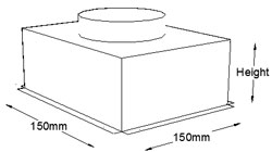 150mm x 150mm Top Entry Grille Box