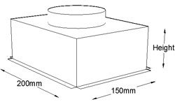 200mm x 150mm Top Entry Grille Box