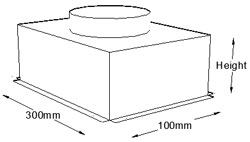 300mm x 100mm Top Entry Grille Box