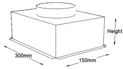 300mm x 150mm Top Entry Grille Box