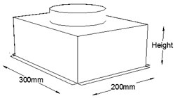 300mm x 200mm Top Entry Grille Box