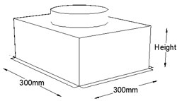 300mm x 300mm Top Entry Grille Box