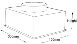 350mm x 150mm Top Entry Grille Box