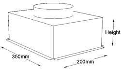 350mm x 200mm Top Entry Grille Box