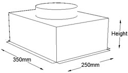 350mm x 250mm Top Entry Grille Box