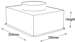 350mm x 300mm Top Entry Grille Box