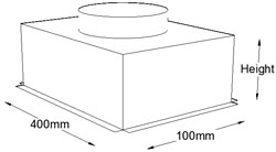 400mm x 100mm Top Entry Grille Box