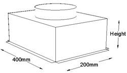 400mm x 200mm Top Entry Grille Box