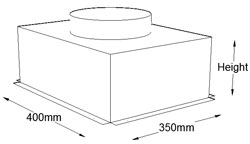 400mm x 350mm Top Entry Grille Box