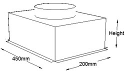 450mm x 200mm Top Entry Grille Box