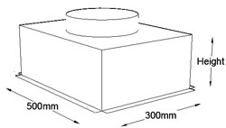 500mm x 300mm Top Entry Grille Box