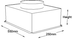 550mm x 250mm Top Entry Grille Box