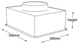 550mm x 300mm Top Entry Grille Box