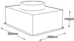 550mm x 400mm Top Entry Grille Box