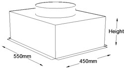 550mm x 450mm Top Entry Grille Box