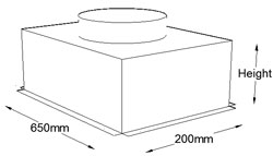 600mm x 200mm Top Entry Grille Box