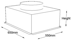 650mm x 550mm Top Entry Grille Box