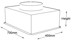 700mm x 400mm Top Entry Grille Box