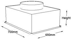 700mm x 650mm Top Entry Grille Box