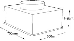 750mm x 300mm Top Entry Grille Box