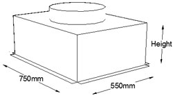 750mm x 550mm Top Entry Grille Box