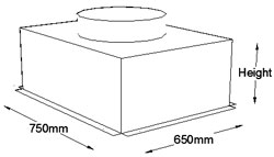 750mm x 650mm Top Entry Grille Box