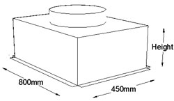 800mm x 450mm Top Entry Grille Box