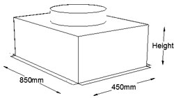 850mm x 450mm Top Entry Grille Box