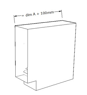 350mm 90 Square Bend