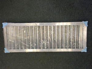 450x200mm Aluminium Weather Louvres in Mill Finish