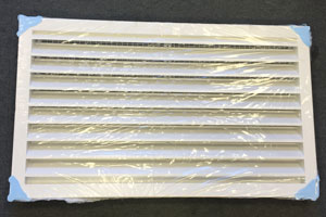 350mm x 250mm Aluminium Weather Louvres in White