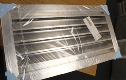 400x200mm Aluminium Weather Louvres in Mill Finish