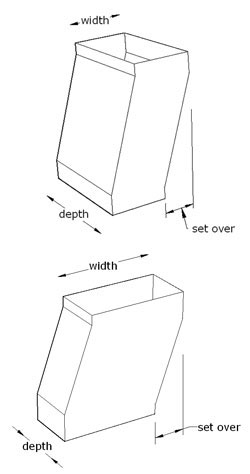 Offset 600mm Width 150mm Depth