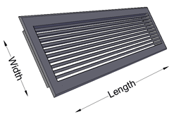Linear Bar Grilles - Width Selection