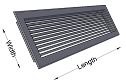 Linear Bar Grilles - Width Selection Linear Bar Grilles - Width Selection