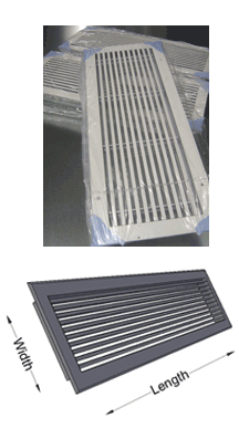 Linear Bar Grilles Width 500mm, Ventilation Grilles