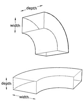 250mm Width Long Radius Bend