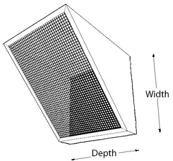 Angled Meshed Outlet 200mm Width