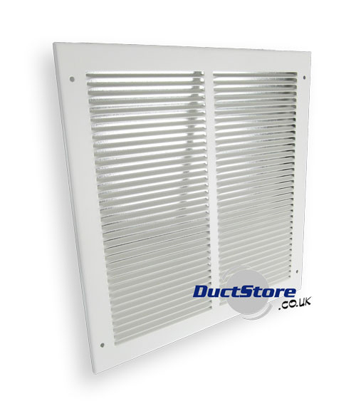 350x350mm Pressed Steel Grille - White