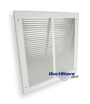 400x400mm Pressed Steel Grille - White