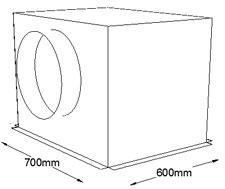 700mm x 600mm Side Entry Grille Box