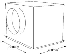 850mm x 750mm Side Entry Grille Box