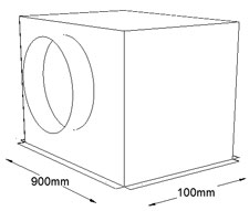 900mm x 100mm Side Entry Grille Box