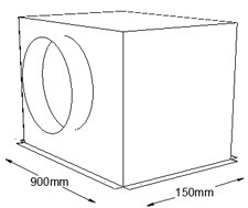 900mm x 150mm Side Entry Grille Box