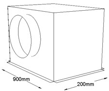 900mm x 200mm Side Entry Grille Box