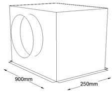 900mm x 250mm Side Entry Grille Box