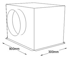 900mm x 300mm Side Entry Grille Box