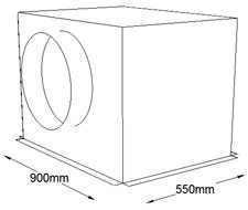 900mm x 550mm Side Entry Grille Box